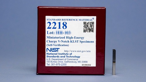 NIST SRM 2218 Miniaturized High-Energy Charpy V-Notch KLST Specimens (Self-Verification)